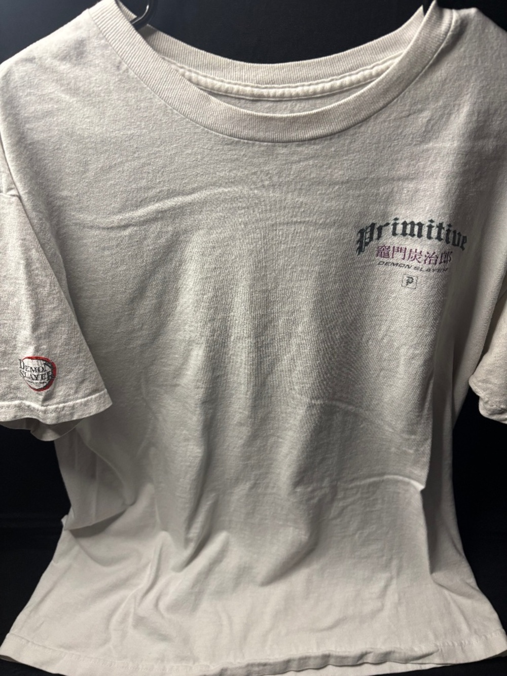 Primitive X Demon Slayer Tanjiro Vs Rui White Graphic T Shirt Men’s Large.